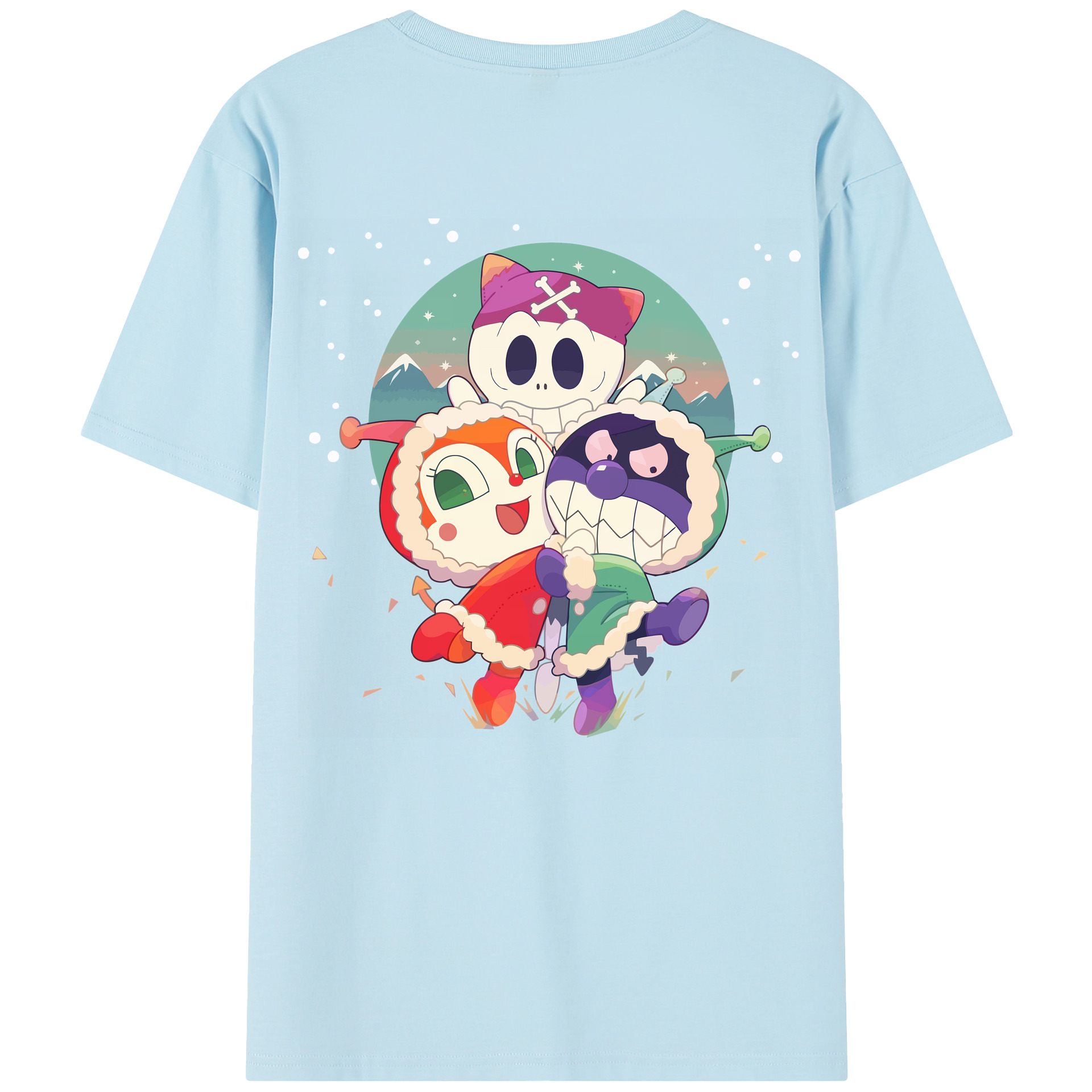（画像用） アンパンマン Anpanman 綿100％半袖Tシャツ（背面プリント）